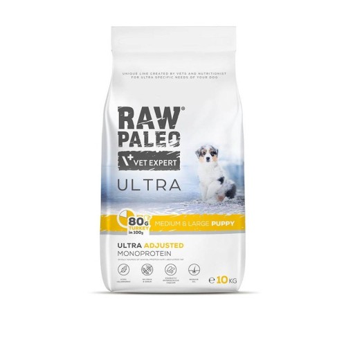 VET EXPERT RAW PALEO Ultra Medium&Large Puppy Turkey - dry food for puppies - 10 kg