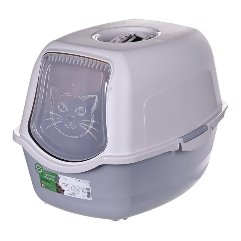 DIAMENTIQ BAYA whie/light grey -  cat litter box - 55,5 x 40 x 38,7 cm