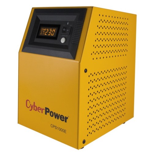 CyberPower CPS1000E uninterruptible power supply (UPS) Double-conversion (Online) 1 kVA 700 W 2 AC outlet(s) CyberPower CPS1000E uninterruptible power supply (UPS) Double-conversion (Online) 1 kVA 700 W 2 AC outlet(s)