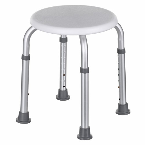 Round aluminium shower stool Round aluminium shower stool