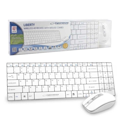 Esperanza EK122W keyboard RF Wireless QWERTY White Esperanza EK122W keyboard RF Wireless QWERTY White