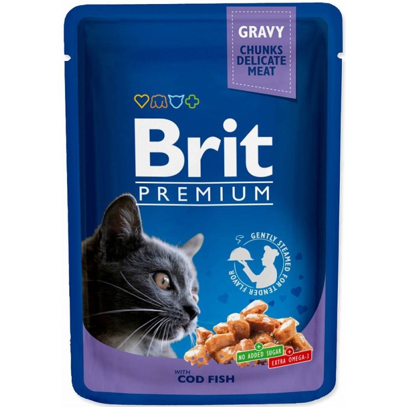 BRIT Premium Cat Cod Fish - wet cat food - 100g