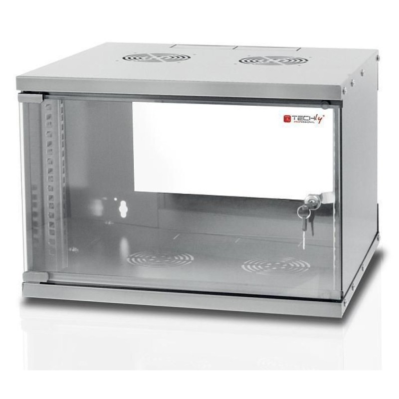Techly Wall Rack Cabinet 19 6U prof. 450 Grey Assembled Techly Wall Rack Cabinet 19 6U prof. 450 Grey Assembled