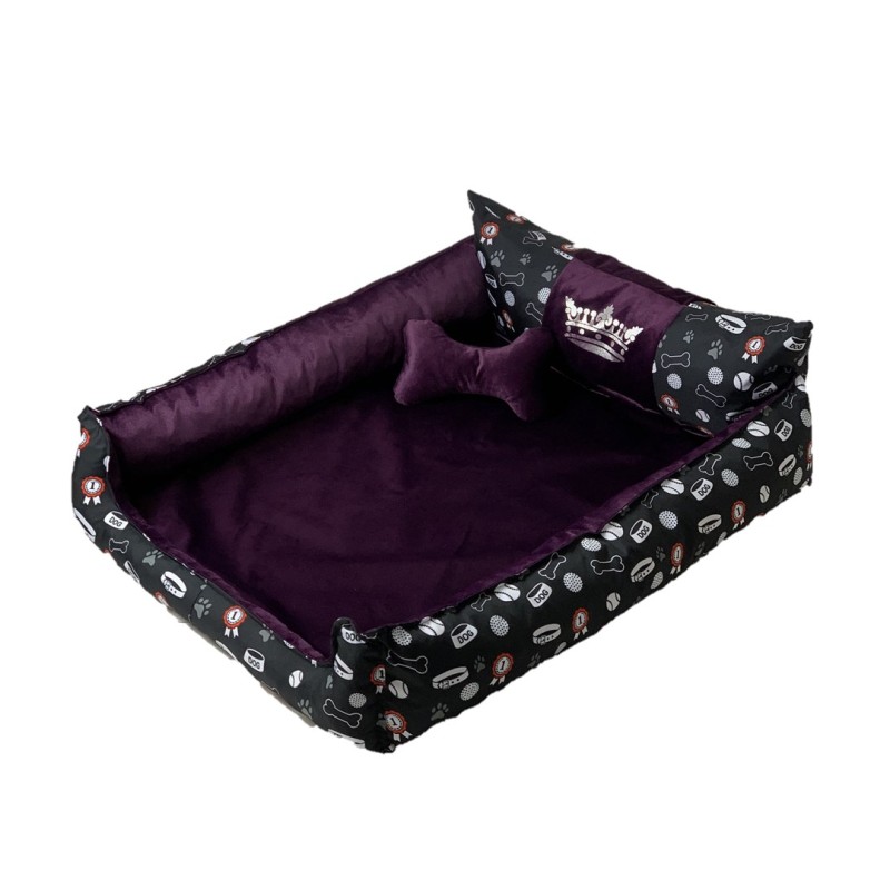 GO GIFT Dog and cat bed L - purple - 90x75x16 cm GO GIFT Dog and cat bed L - purple - 90x75x16 cm