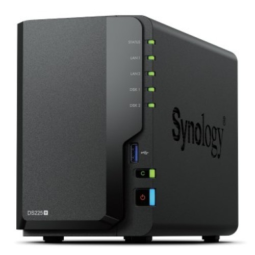 Synology DS225+ 2 Bay NAS Desktop Intel® Celeron® J4125 2 GB DDR4 Synology DSM Black Synology DS225+ 2 Bay NAS Desktop Intel® Celeron® J4125 2 GB DDR4 Synology DSM Black