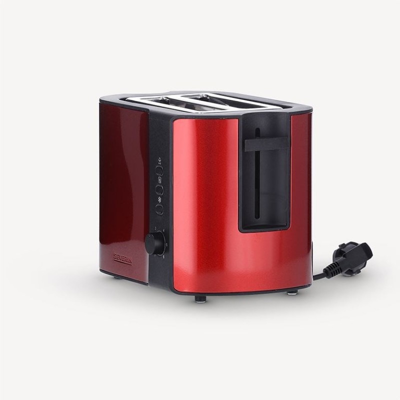 SEVERIN TOASTER RED, 2 SLICES, STEEL, 800W AT2217 SEVERIN TOASTER RED, 2 SLICES, STEEL, 800W AT2217