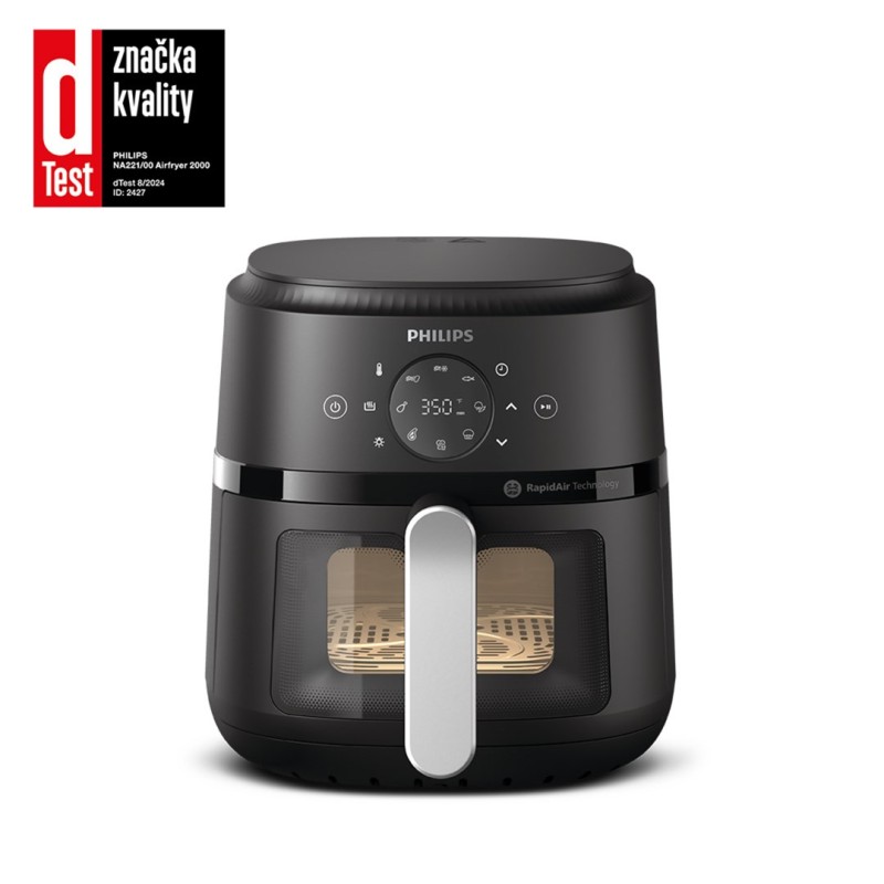 Philips 2000 series NA221/00 fryer Single 4.2 L Stand-alone 1500 W Hot air fryer Black, Silver Philips 2000 series NA221/00 fryer Single 4.2 L Stand-alone 1500 W Hot air fryer Black, Silver