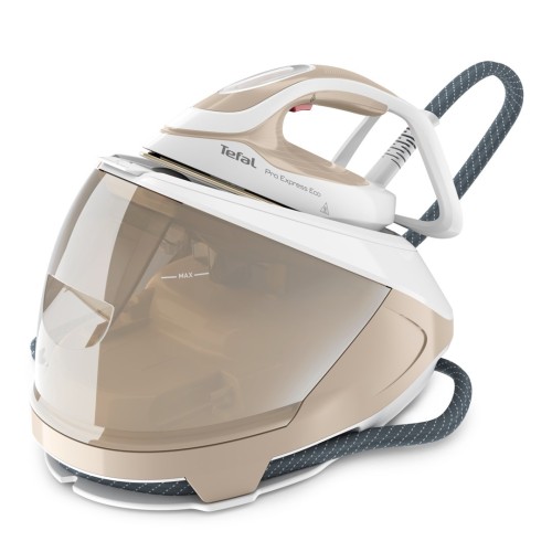 Tefal Pro Express Eco GV9E22E0 steam ironing station 2200 W 1.8 L Durilium AirGlide Autoclean soleplate Beige, White Tefal Pro Express Eco GV9E22E0 steam ironing station 2200 W 1.8 L Durilium AirGlide Autoclean soleplate Beige, White