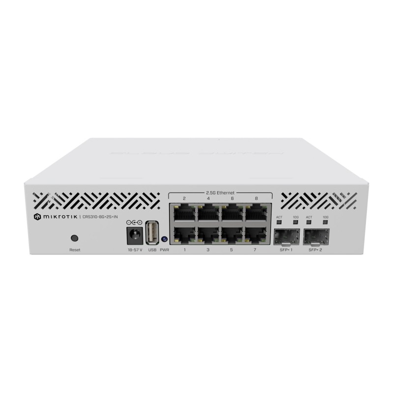 Switch Mikrotik CRS310-8G+2S+IN 10p  Managed 2,5G/Multigigabit/10G