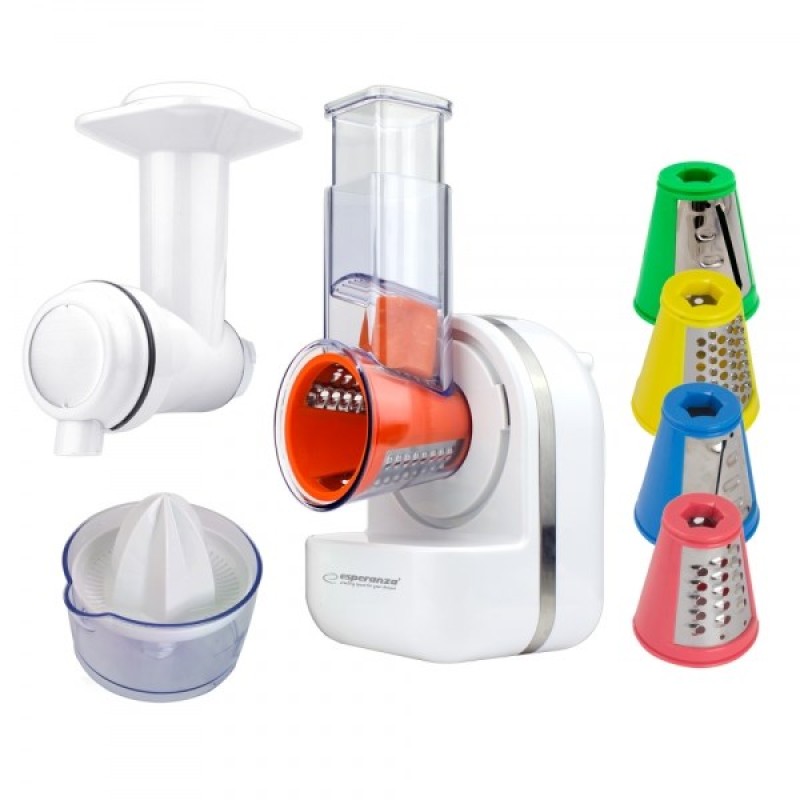 Esperanza EKM027 electric grater/spiralizer Plastic White Esperanza EKM027 electric grater/spiralizer Plastic White