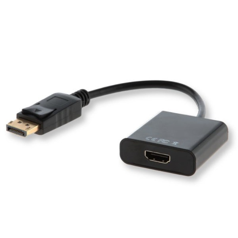 Savio CL-55 video cable adapter 0.2 m DisplayPort HDMI Type A (Standard) Black