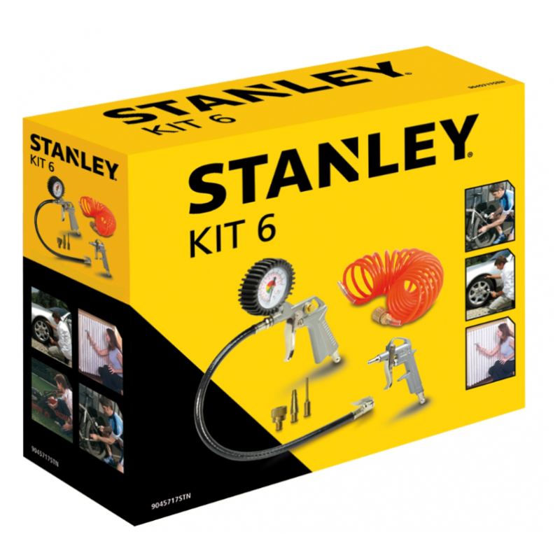 Stanley Pneumatic Tool Set 6 Pieces Stanley Pneumatic Tool Set 6 Pieces