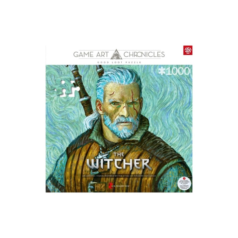 Good Loot Game Art Chronicles Puzzle: The Witcher Geralt & Vincent van Gogh (1000 elements)