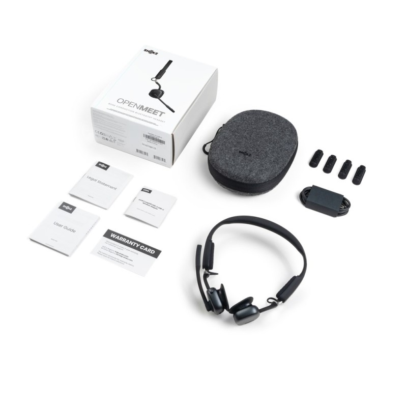 SHOKZ OpenMeet Wireless Bluetooth Bone Conduction Videoconferencing Headset SHOKZ OpenMeet Wireless Bluetooth Bone Conduction Videoconferencing Headset