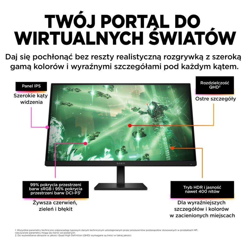 OMEN by HP 27 inch QHD 165Hz Gaming Monitor - OMEN 27q OMEN by HP 27 inch QHD 165Hz Gaming Monitor - OMEN 27q