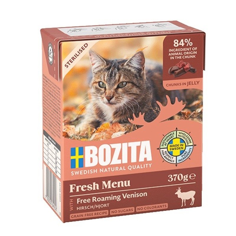 BOZITA Fresh Menu Sterilised Venison - wet cat food - 370g