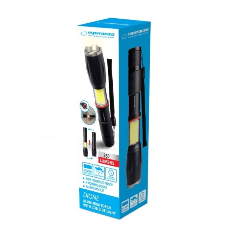 Esperanza EOT070 Flashlight Black, LED Flashlight