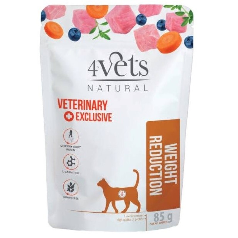 4VETS Natural Weight Reduction - wet cat food - 85g