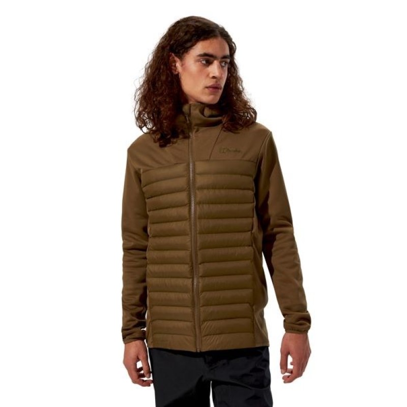 Kurtka hybrydowa męska Berghaus Vaskye Hooded Hybrid Jacket roz. L brązowa Kurtka hybrydowa męska Berghaus Vaskye Hooded Hybrid Jacket roz. L brązowa
