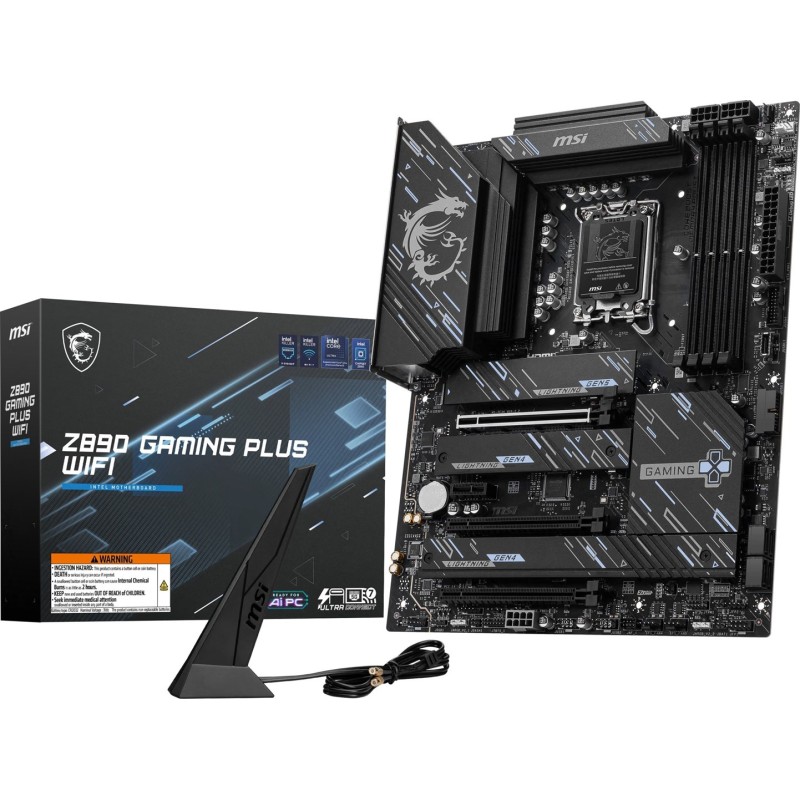 MSI Z890 GAMING PLUS WIFI motherboard Intel Z890 LGA 1851 (Socket V1) ATX MSI Z890 GAMING PLUS WIFI motherboard Intel Z890 LGA 1851 (Socket V1) ATX