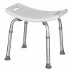 Rectangular shower stool with height adjustment Rectangular shower stool with height adjustment
