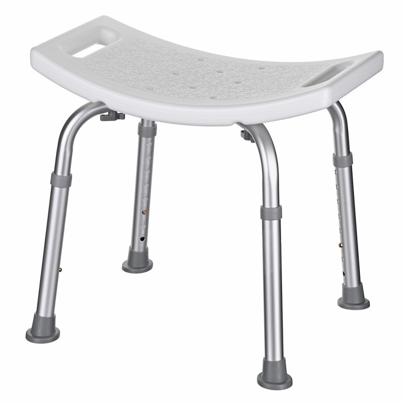 Rectangular shower stool with height adjustment Rectangular shower stool with height adjustment