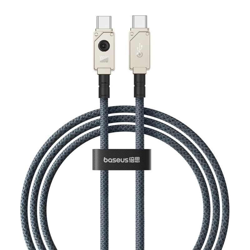 Baseus Unbreakable USB C to USB C cable 1 m 100 W White Baseus Unbreakable USB C to USB C cable 1 m 100 W White