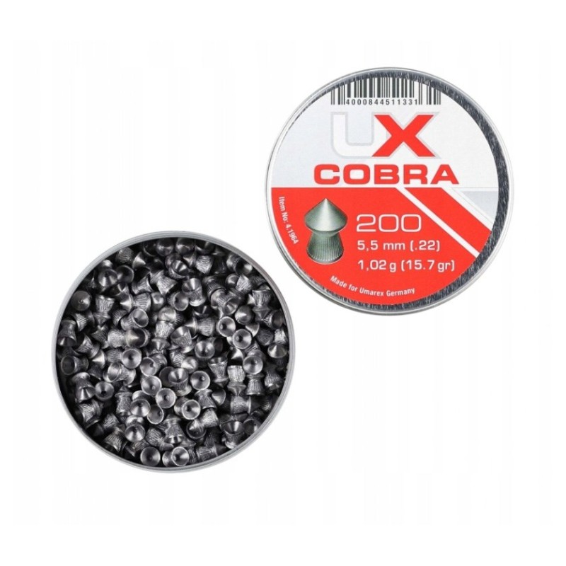 Śrut 5,5 mm UMAREX COBRA szpic molet. 200szt Śrut 5,5 mm UMAREX COBRA szpic molet. 200szt