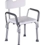 Shower chair with backrest and armrests