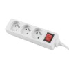 LANBERG POWER STRIP 3M WHITE, 3X 230V PL, WITH SWITCH