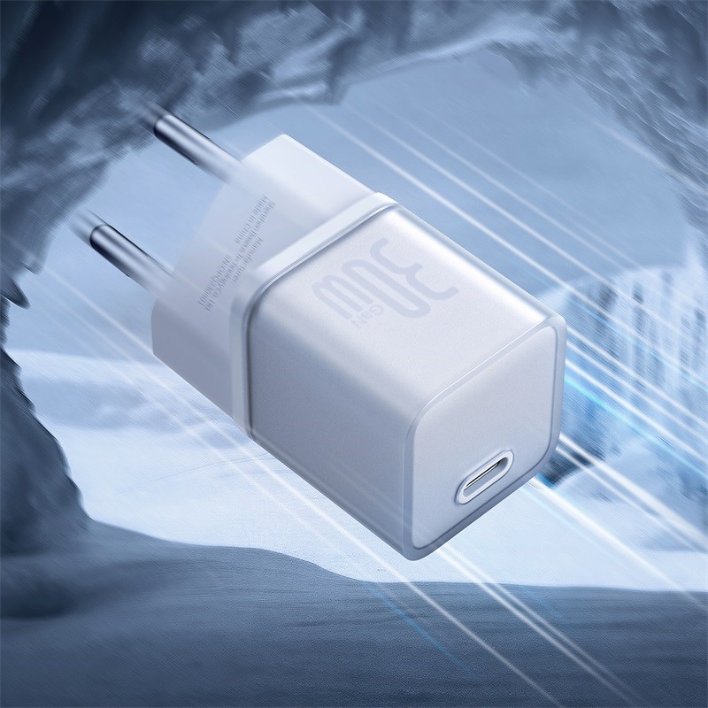Baseus GAN5S P10162504213-00 Mains Charger 30W White Baseus GAN5S P10162504213-00 Mains Charger 30W White
