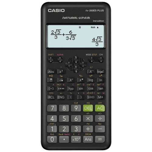 CASIO CALCULATOR SCIENTIFIC FX-350ESPLUS-2 BLACK, 12 DIGIT DISPLAY CASIO CALCULATOR SCIENTIFIC FX-350ESPLUS-2 BLACK, 12 DIGIT DISPLAY