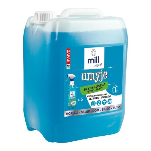 Mill Clean Wash liquid for cleaning windows, glass, mirrors, tiles 5 L