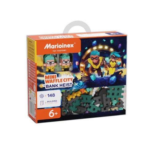 MARIOINEX Mini Waffle City Bank Robbery Building Blocks, 148 pieces MARIOINEX Mini Waffle City Bank Robbery Building Blocks, 148 pieces