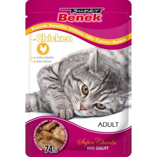 SUPER BENEK Chicken in sauce - wet cat food - 100 g SUPER BENEK Chicken in sauce - wet cat food - 100 g