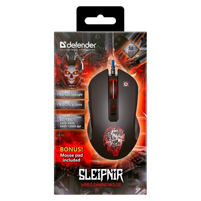MOUSE DEFENDER GM-927 SLEIPNIR OPTIC 12800dpi 6P MOUSE DEFENDER GM-927 SLEIPNIR OPTIC 12800dpi 6P