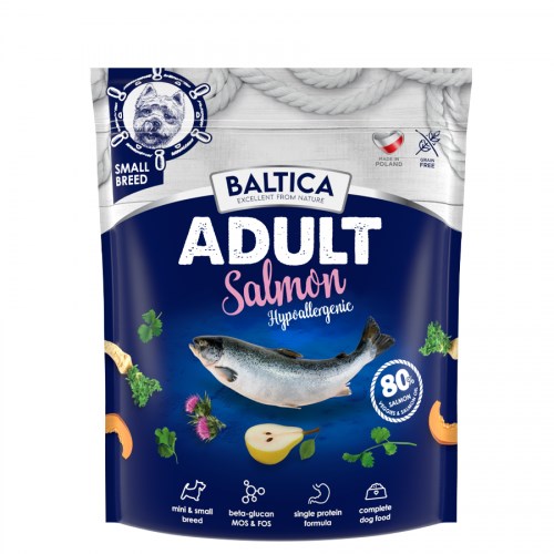 BALTICA Excellent Hypoallergenic Adult Small breeds Salmon - dry dog food - 1kg BALTICA Excellent Hypoallergenic Adult Small breeds Salmon - dry dog food - 1kg