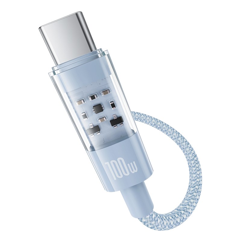 Baseus Gem USB C to USB C fast charging cable 2 m 100 W Blue Baseus Gem USB C to USB C fast charging cable 2 m 100 W Blue