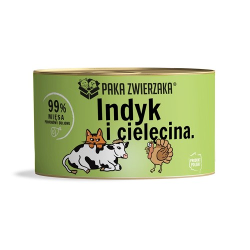 PAKA ZWIERZAKA Turkey with veal - wet cat food - 200g