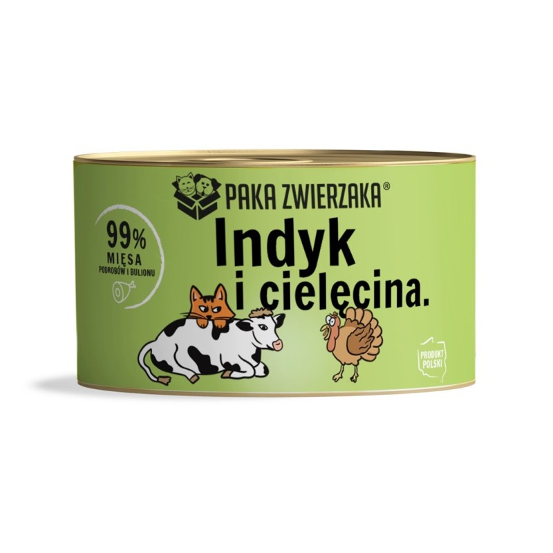 PAKA ZWIERZAKA Turkey with veal - wet cat food - 200g PAKA ZWIERZAKA Turkey with veal - wet cat food - 200g