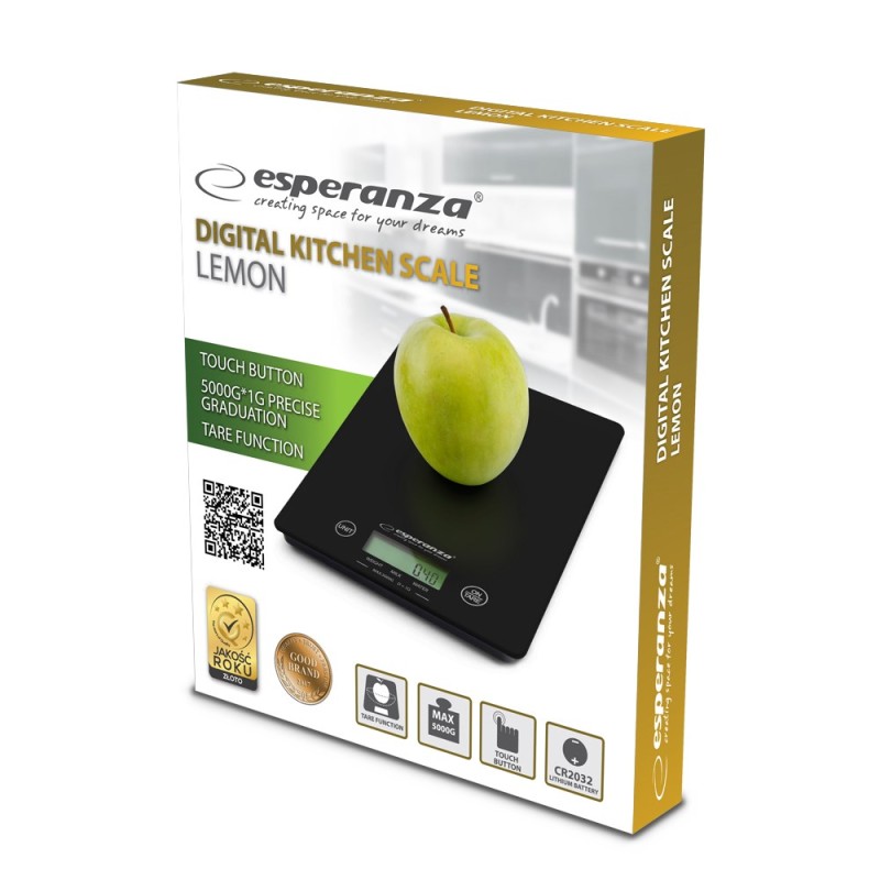 Esperanza EKS002K Electronic kitchen scale Black Tabletop Rectangle Esperanza EKS002K Electronic kitchen scale Black Tabletop Rectangle