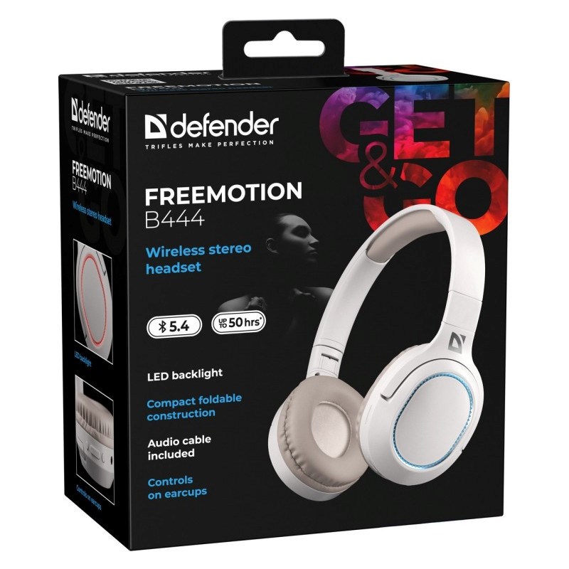 HEADPHONES DEFENDER BLUETOOTH FREEMOTION B444 BEIGE