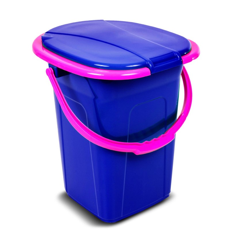 GreenBlue GB320BR 19L Portable Camping Toilet Bucket Travel Festival with Handle Detachable Seat - Navy Blue & Pink GreenBlue GB320BR 19L Portable Camping Toilet Bucket Travel Festival with Handle Detachable Seat - Navy Blue & Pink