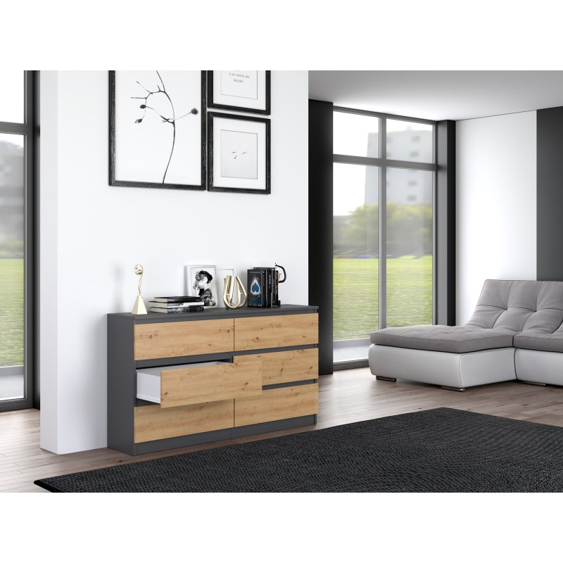 Topeshop M6 140 ANT/ART KPL chest of drawers Topeshop M6 140 ANT/ART KPL chest of drawers