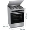 Gorenje GKS6C71XF Freestanding cooker with oven Silver Gorenje GKS6C71XF Freestanding cooker with oven Silver