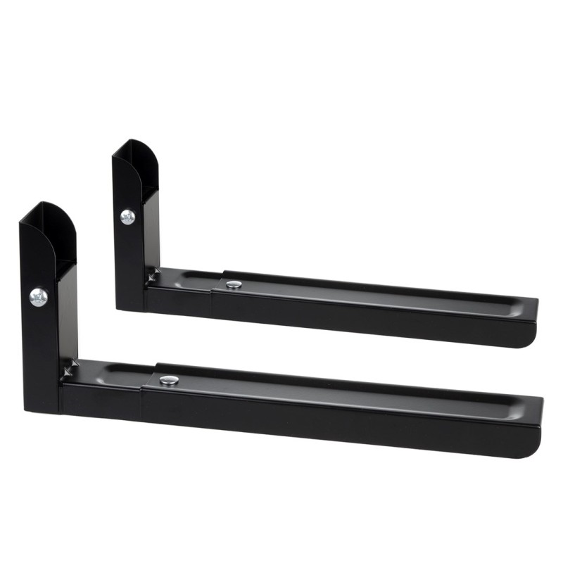 Maclean MC-915 B Universal Microwave Bracket Holder Wall Mount Adjustable Solid Metal Kitchen 30kg Black Maclean MC-915 B Universal Microwave Bracket Holder Wall Mount Adjustable Solid Metal Kitchen 30kg Black