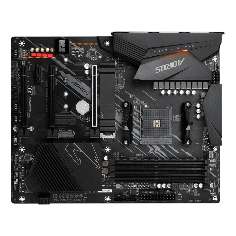 GIGABYTE B550 AORUS ELITE V2 Motherboard - Supports AMD Ryzen 5000 Series AM4 CPUs, 12+2 Phases Digital Twin Power Design, up to 4733MHz DDR4 (OC), 2xPCIe 3.0 M.2, 2.5GbE LAN, USB 3.2 Gen1 GIGABYTE B550 AORUS ELITE V2 Motherboard - Supports AMD Ryzen 5000 Series AM4 CPUs, 12+2 Phases Digital Twin Power Design, up to 4733MHz DDR4 (OC), 2xPCIe 3.0 M.2, 2.5GbE LAN, USB 3.2 Gen1