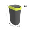 ROTHO Twist Lime - trash bin – 50l