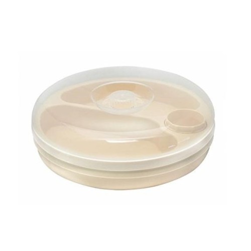 Plate keeping warm with a lid