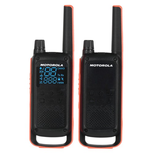 Motorola T82 Twin Pack two-way radio 16 channels Black,Orange Motorola T82 Twin Pack two-way radio 16 channels Black,Orange